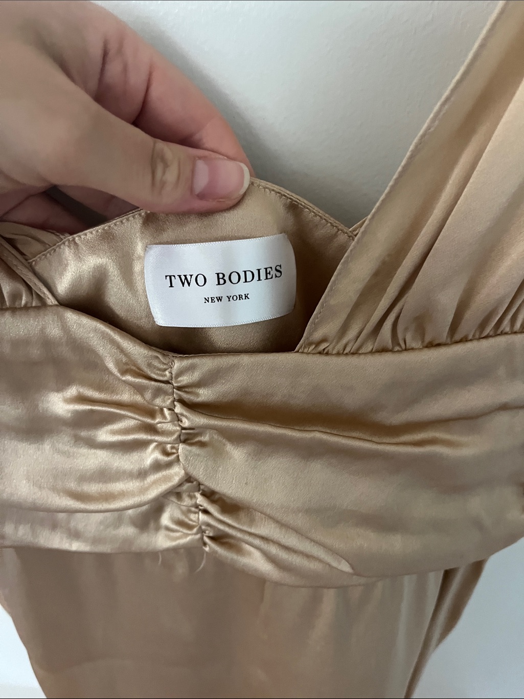Two Bodies New York 100% Silk Plunge Mini Dress — image 4 of 8